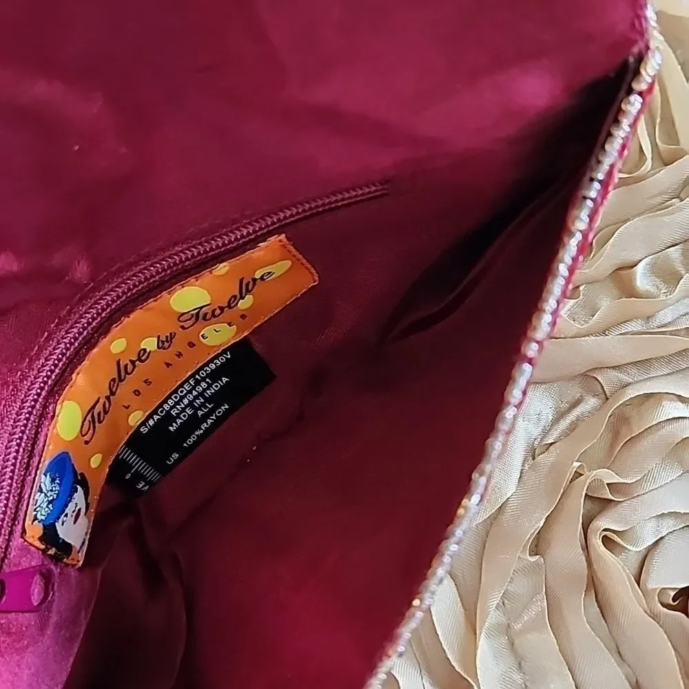 Sequined & Beaded Evening Clutch Glam Bag